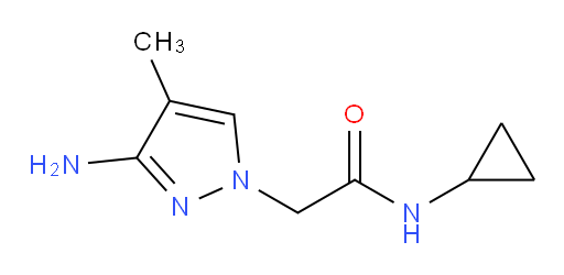 2-(3-amino-4-methyl-1H-pyrazol-1-yl)-N-cyclopropylacetamide