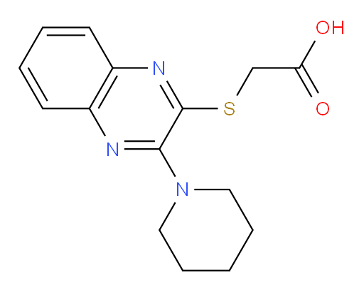 2-{[3-(piperidin-1-yl)quinoxalin-2-yl]sulfanyl}acetic acid