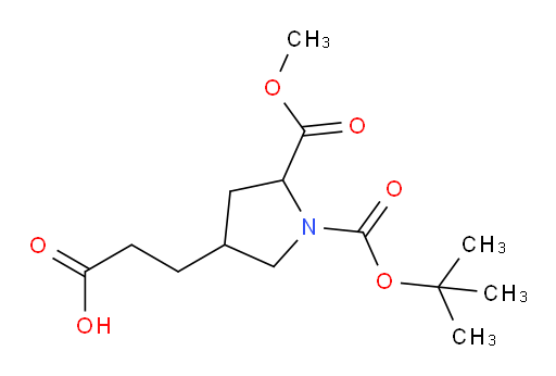 3-{1-[(tert-butoxy)carbonyl]-5-(methoxycarbonyl)pyrrolidin-3-yl}propanoic acid