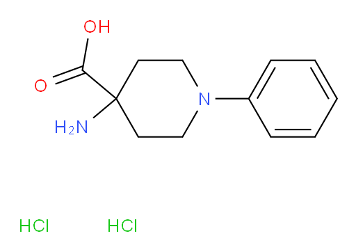 4-amino-1-phenylpiperidine-4-carboxylic acid dihydrochloride