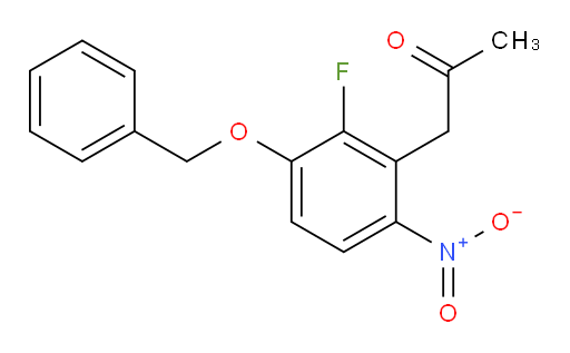 1-[2-fluoro-6-nitro-3-(benzyloxy)phenyl]-2-Propanone