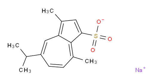 sodium gualenate;SODIUM GUAIAZULENE SULFONATE;Sodium 1,4-dimethyl-7-isopropylazulene-3-sulfonate;1,4-DIMETHYL-7-ISOPROPYLAZULENE-3-SULFONATE SODIUM SALT