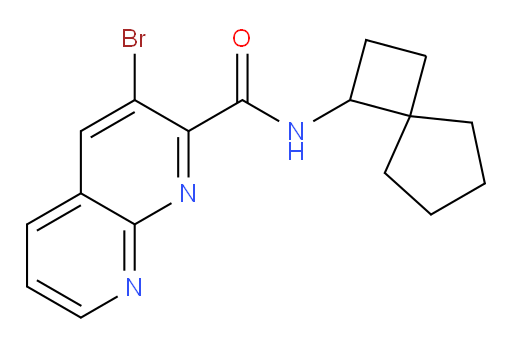 3-bromo-N-(spiro[3.4]octan-1-yl)-1,8-naphthyridine-2-carboxamide