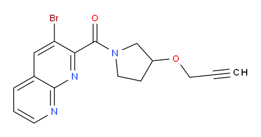 (3-bromo-1,8-naphthyridin-2-yl)(3-(prop-2-yn-1-yloxy)pyrrolidin-1-yl)methanone