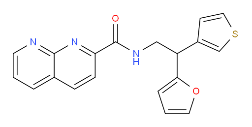 N-(2-(furan-2-yl)-2-(thiophen-3-yl)ethyl)-1,8-naphthyridine-2-carboxamide