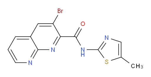 3-bromo-N-(5-methylthiazol-2-yl)-1,8-naphthyridine-2-carboxamide