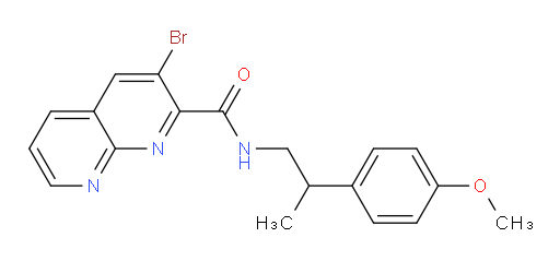 3-bromo-N-(2-(4-methoxyphenyl)propyl)-1,8-naphthyridine-2-carboxamide
