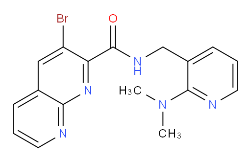 3-bromo-N-((2-(dimethylamino)pyridin-3-yl)methyl)-1,8-naphthyridine-2-carboxamide