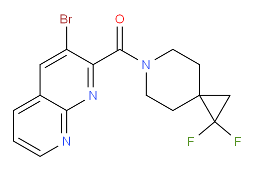 (3-bromo-1,8-naphthyridin-2-yl)(1,1-difluoro-6-azaspiro[2.5]octan-6-yl)methanone