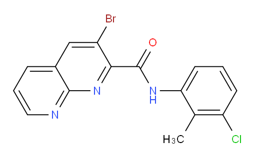 3-bromo-N-(3-chloro-2-methylphenyl)-1,8-naphthyridine-2-carboxamide