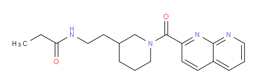 N-(2-(1-(1,8-naphthyridine-2-carbonyl)piperidin-3-yl)ethyl)propionamide