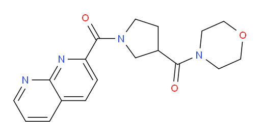 (1-(1,8-naphthyridine-2-carbonyl)pyrrolidin-3-yl)(morpholino)methanone