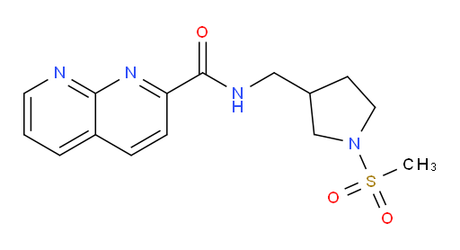 N-((1-(methylsulfonyl)pyrrolidin-3-yl)methyl)-1,8-naphthyridine-2-carboxamide