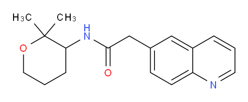 N-(2,2-dimethyltetrahydro-2H-pyran-3-yl)-2-(quinolin-6-yl)acetamide