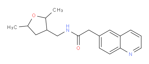 N-((2,5-dimethyltetrahydrofuran-3-yl)methyl)-2-(quinolin-6-yl)acetamide