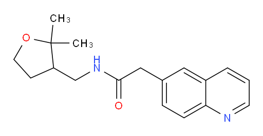N-((2,2-dimethyltetrahydrofuran-3-yl)methyl)-2-(quinolin-6-yl)acetamide