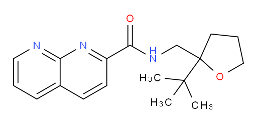 N-((2-(tert-butyl)tetrahydrofuran-2-yl)methyl)-1,8-naphthyridine-2-carboxamide