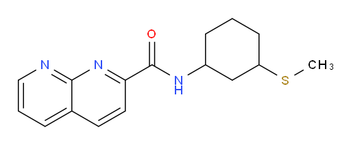 N-(3-(methylthio)cyclohexyl)-1,8-naphthyridine-2-carboxamide