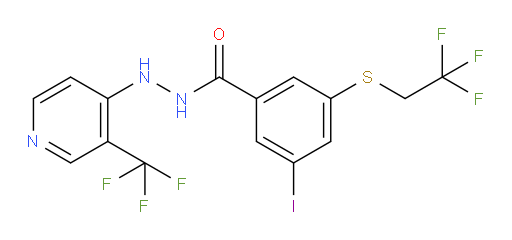 3-iodo-5-((2,2,2-trifluoroethyl)thio)-N'-(3-(trifluoromethyl)pyridin-4-yl)benzohydrazide