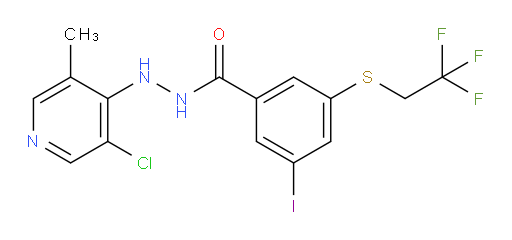 N'-(3-chloro-5-methylpyridin-4-yl)-3-iodo-5-((2,2,2-trifluoroethyl)thio)benzohydrazide