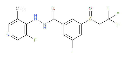 N'-(3-fluoro-5-methylpyridin-4-yl)-3-iodo-5-((2,2,2-trifluoroethyl)sulfinyl)benzohydrazide