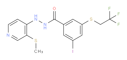 3-iodo-N'-(3-(methylthio)pyridin-4-yl)-5-((2,2,2-trifluoroethyl)thio)benzohydrazide