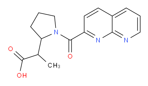 2-(1-(1,8-naphthyridine-2-carbonyl)pyrrolidin-2-yl)propanoic acid