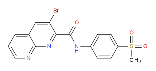 3-bromo-N-(4-(methylsulfonyl)phenyl)-1,8-naphthyridine-2-carboxamide