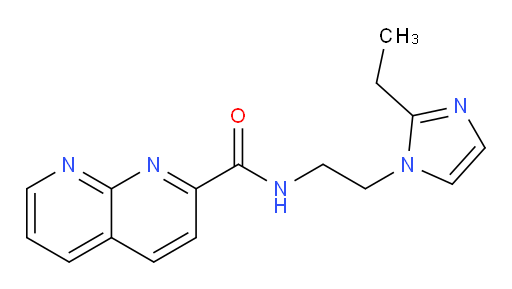 N-(2-(2-ethyl-1H-imidazol-1-yl)ethyl)-1,8-naphthyridine-2-carboxamide