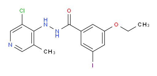 N'-(3-chloro-5-methylpyridin-4-yl)-3-ethoxy-5-iodobenzohydrazide