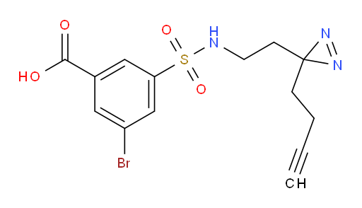 3-bromo-5-(N-(2-(3-(but-3-yn-1-yl)-3H-diazirin-3-yl)ethyl)sulfamoyl)benzoic acid