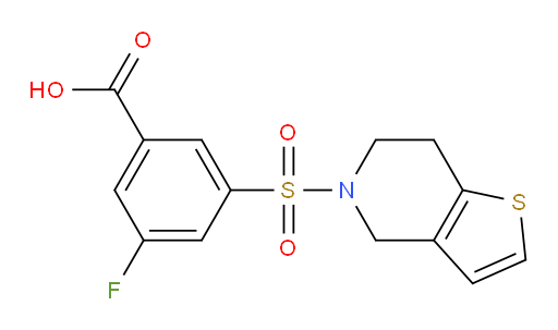 3-((6,7-dihydrothieno[3,2-c]pyridin-5(4H)-yl)sulfonyl)-5-fluorobenzoic acid