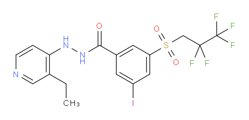 N'-(3-ethylpyridin-4-yl)-3-iodo-5-((2,2,3,3,3-pentafluoropropyl)sulfonyl)benzohydrazide