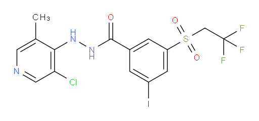 N'-(3-chloro-5-methylpyridin-4-yl)-3-iodo-5-((2,2,2-trifluoroethyl)sulfonyl)benzohydrazide