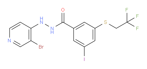N'-(3-bromopyridin-4-yl)-3-iodo-5-((2,2,2-trifluoroethyl)thio)benzohydrazide