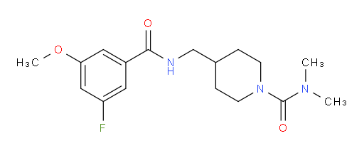 4-((3-fluoro-5-methoxybenzamido)methyl)-N,N-dimethylpiperidine-1-carboxamide