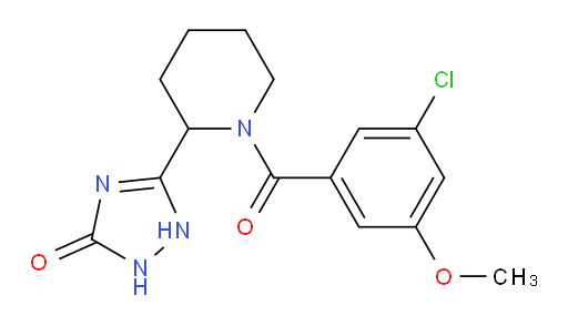 5-(1-(3-chloro-5-methoxybenzoyl)piperidin-2-yl)-1H-1,2,4-triazol-3(2H)-one