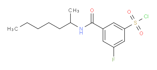 3-fluoro-5-(heptan-2-ylcarbamoyl)benzene-1-sulfonyl chloride