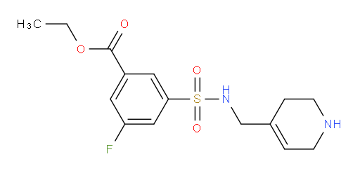 ethyl 3-fluoro-5-(N-((1,2,3,6-tetrahydropyridin-4-yl)methyl)sulfamoyl)benzoate