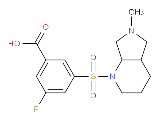 3-fluoro-5-((6-methyloctahydro-1H-pyrrolo[3,4-b]pyridin-1-yl)sulfonyl)benzoic acid
