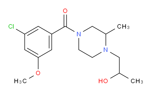 (3-chloro-5-methoxyphenyl)(4-(2-hydroxypropyl)-3-methylpiperazin-1-yl)methanone