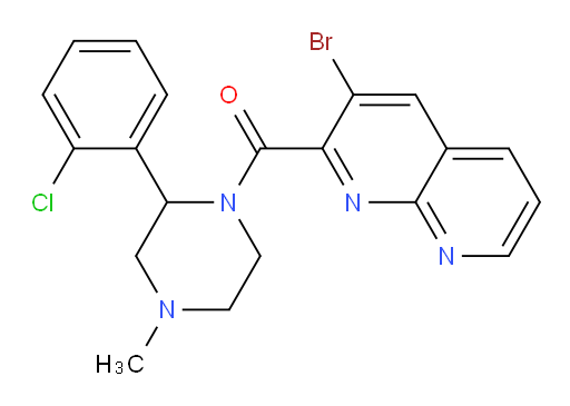 (3-bromo-1,8-naphthyridin-2-yl)(2-(2-chlorophenyl)-4-methylpiperazin-1-yl)methanone