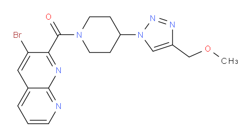 (3-bromo-1,8-naphthyridin-2-yl)(4-(4-(methoxymethyl)-1H-1,2,3-triazol-1-yl)piperidin-1-yl)methanone
