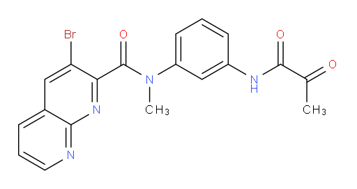 3-bromo-N-methyl-N-(3-(2-oxopropanamido)phenyl)-1,8-naphthyridine-2-carboxamide