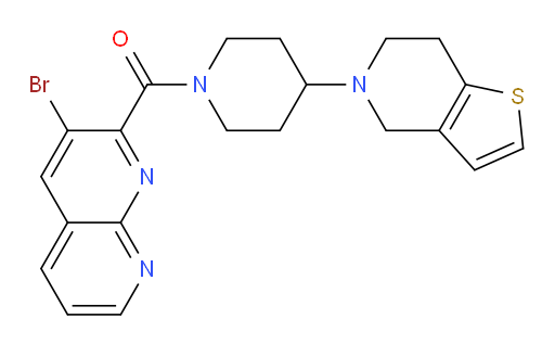(3-bromo-1,8-naphthyridin-2-yl)(4-(6,7-dihydrothieno[3,2-c]pyridin-5(4H)-yl)piperidin-1-yl)methanone