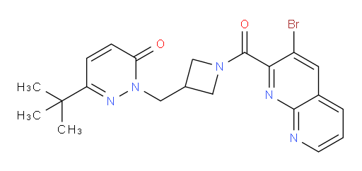 2-((1-(3-bromo-1,8-naphthyridine-2-carbonyl)azetidin-3-yl)methyl)-6-(tert-butyl)pyridazin-3(2H)-one
