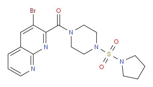 (3-bromo-1,8-naphthyridin-2-yl)(4-(pyrrolidin-1-ylsulfonyl)piperazin-1-yl)methanone