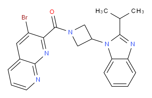 (3-bromo-1,8-naphthyridin-2-yl)(3-(2-isopropyl-1H-benzo[d]imidazol-1-yl)azetidin-1-yl)methanone