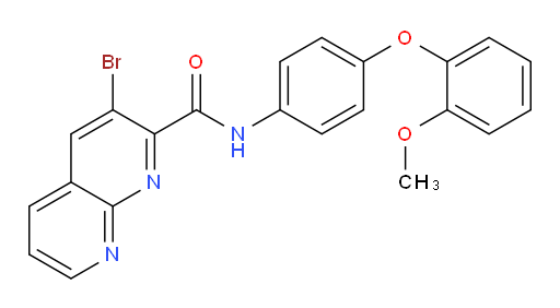 3-bromo-N-(4-(2-methoxyphenoxy)phenyl)-1,8-naphthyridine-2-carboxamide