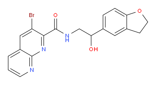 3-bromo-N-(2-(2,3-dihydrobenzofuran-5-yl)-2-hydroxyethyl)-1,8-naphthyridine-2-carboxamide